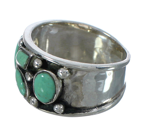 Turquoise Silver Southwestern Ring Size 8-1/2 YX90773